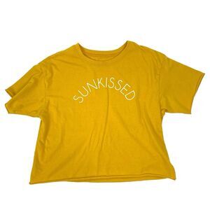 Modern Lux Short Sleeve Summer "Sun Kissed" Crop Tee Medium T-shirt 0008